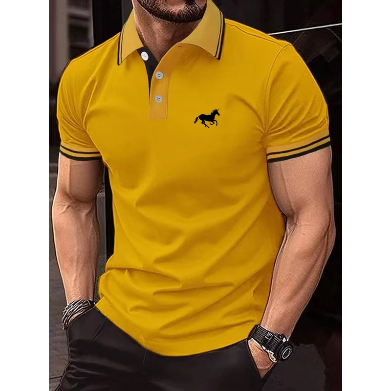 New men's T-shirt, Classic sho - Polo Shirt Pique 评论和价格