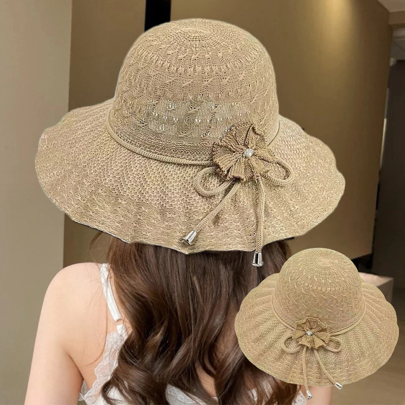 Bucket Hat Summer Sun Hat Wide - Bucket Hat Straw 评论和价格