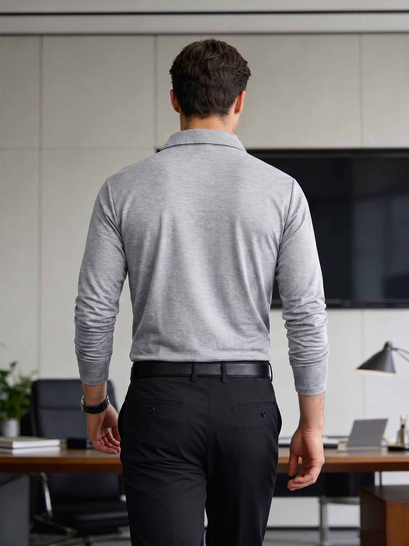 2 Pack Men's Long Sleeve Polo  - Polo Shirt Pique 评论和价格