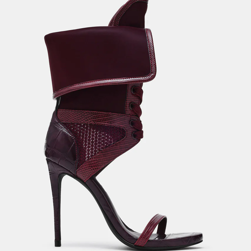 Women Open Toe Stilettos Lace  - Casual Sandal Leather 评论和价格
