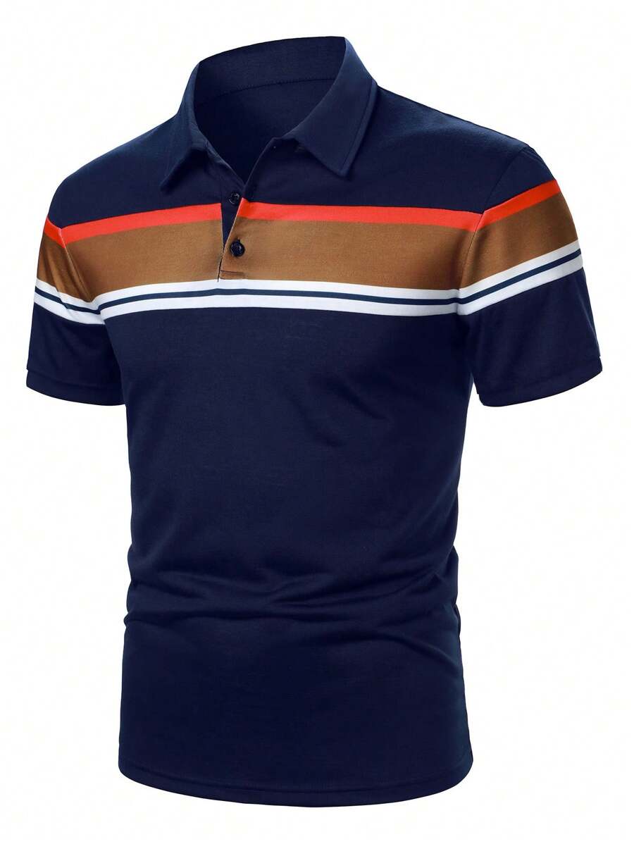 Calvornis Men Color Block Shor - Polo Shirt Pique 评论和价格